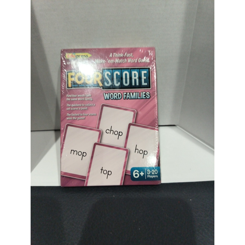 Edupress Four Score Make-'em Match Word Game (EP-66115) SEALED New Word Families